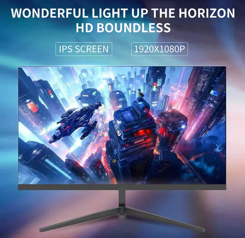 24” Frameless HD Monitor – Ultra-Clear Display for Work & Gaming